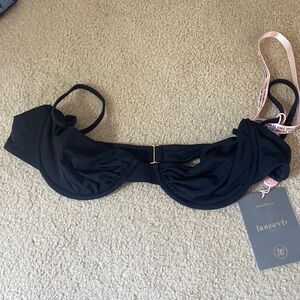 NWT House of Cb black underwire bikini top